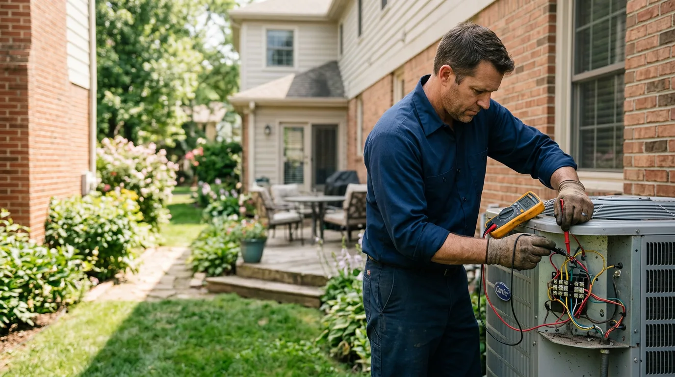 HVAC technician working near Wood Lake, MN